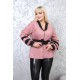 Pink jacket with waistband