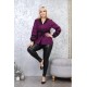 Mauve color jacket with waistband