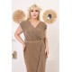 Short evening dress in light brown