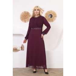 Casual/evening burgundy dress