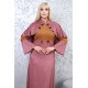 Casual/evening dress with two-piece Ottoman detail, pink