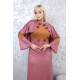 Casual/evening dress with two-piece Ottoman detail, pink