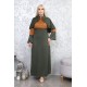 Green two-piece casual/evening dress with Ottoman detail