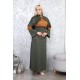 Green two-piece casual/evening dress with Ottoman detail