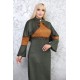 Green two-piece casual/evening dress with Ottoman detail