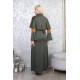 Green two-piece casual/evening dress with Ottoman detail