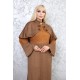 Brown two-piece casual/evening dress with Ottoman detail