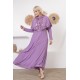 Casual/evening dress with two-piece ottoman soiree detail, mauve