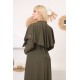 Casual/evening dress with two-piece swariyah Ottoman detail in olive colour