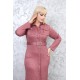 Casual dress with buttons along the length, exquisite detail, pink