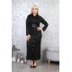 Casual dress with buttons along the length with exquisite detailing, black