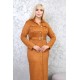 Casual dress with buttons along the length with exquisite detailing in orange