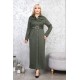 Casual dress with buttons along the length, wonderful detail, green