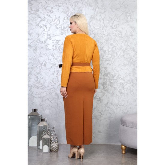 Orange two-piece daily dress