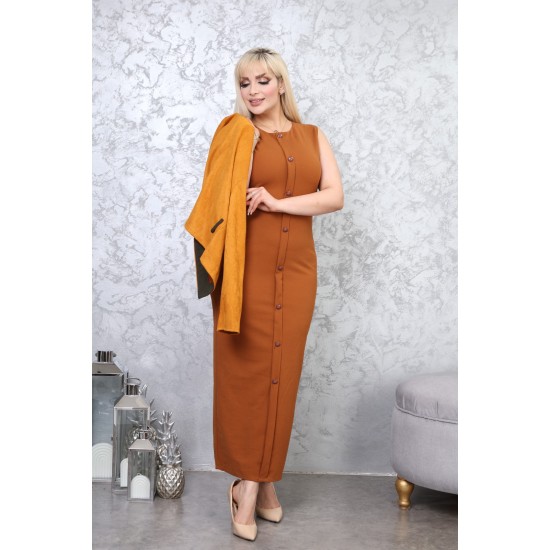 Orange two-piece daily dress