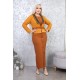 Orange two-piece daily dress