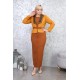 Orange two-piece daily dress