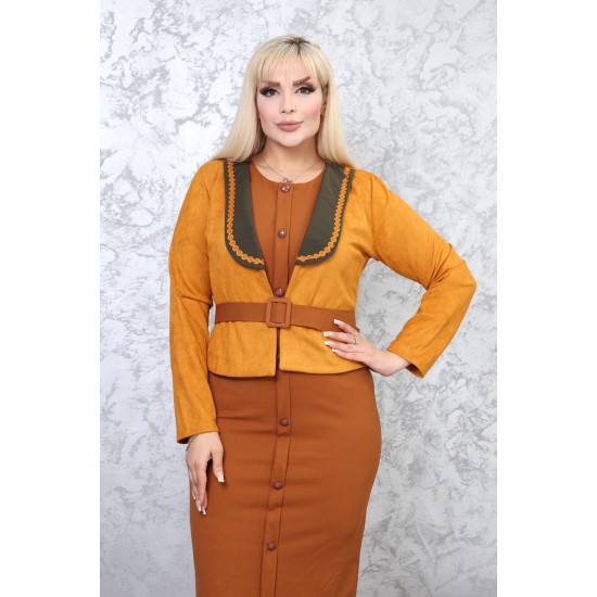 Orange two-piece daily dress