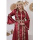 Royal two-piece dress with Ottoman details in burgundy