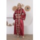 Royal two-piece dress with Ottoman details in burgundy