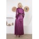 Royal two-piece dress with Ottoman details in mauve color