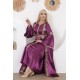 Royal two-piece dress with Ottoman details in mauve color