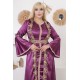 Royal two-piece dress with Ottoman details in mauve color