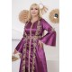 Royal two-piece dress with Ottoman details in mauve color