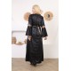 Royal dress with Ottoman details, two-piece, black