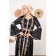 Royal dress with Ottoman details, two-piece, black