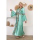 Royal two-piece dress with Ottoman details, dark green