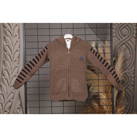 Brown wool jacket for children