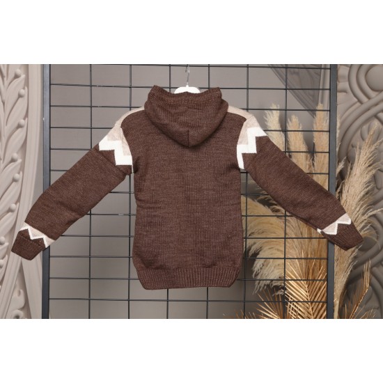 Brown wool jacket for children