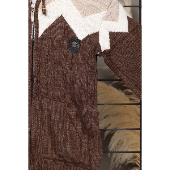 Brown wool jacket for children