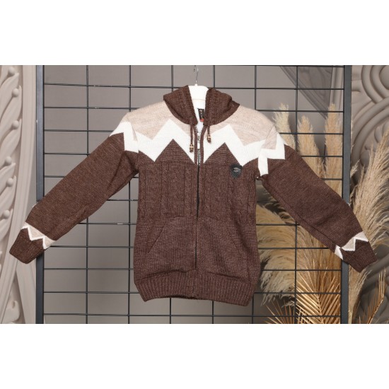 Brown wool jacket for children