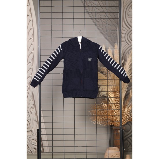 Children's wool jacket, navy blue