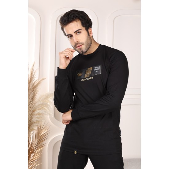 Pierre cardin men's black sweater