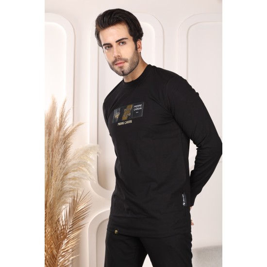 Pierre cardin men's black sweater