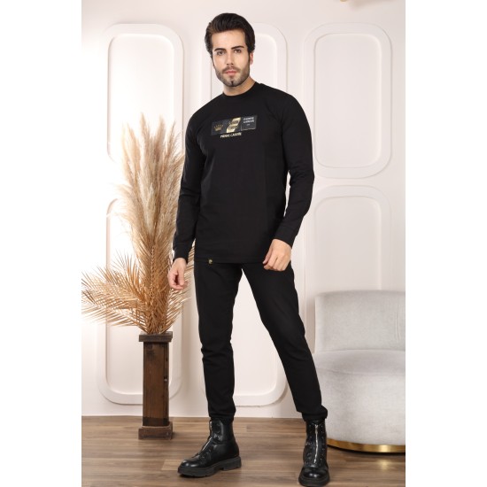 Pierre cardin men's black sweater