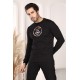 Men's black sweater with distinctive Burberry logo