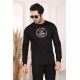 Men's black sweater with distinctive Burberry logo