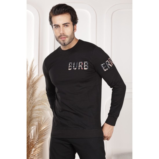 Men's black sweatshirt with cool Burb logo