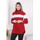 High collar wool sweater