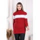 High collar wool sweater