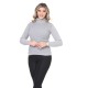 Gray turtleneck wool sweater