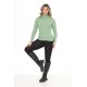 Green turtleneck wool sweater