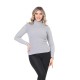 Gray turtleneck wool sweater