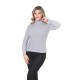 Gray turtleneck wool sweater