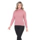 Pink turtleneck wool sweater