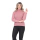 Pink turtleneck wool sweater